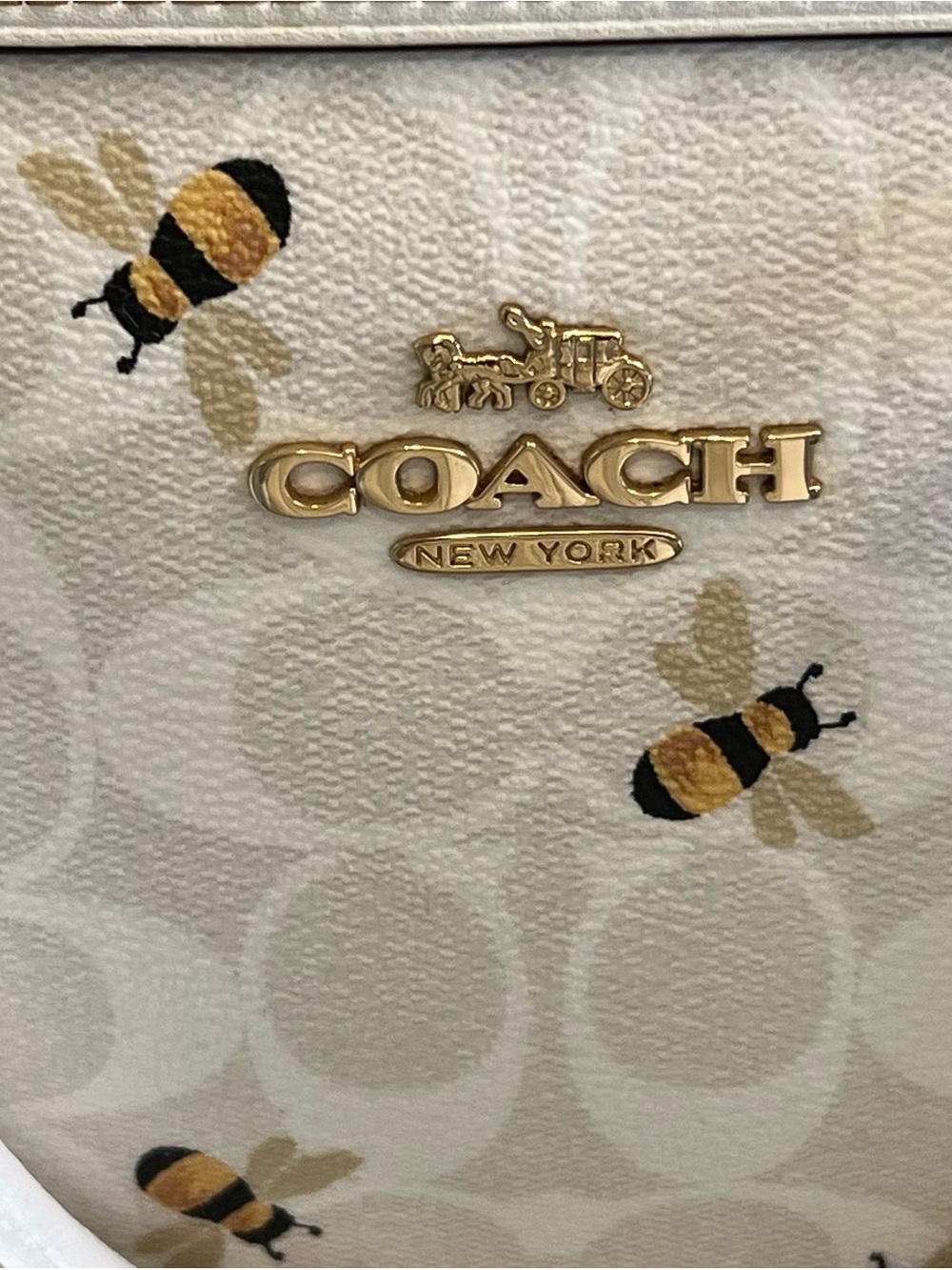 Coach Rowan Satchel Bag in Signature Canvas With Bee Print - Picture 11 of 16